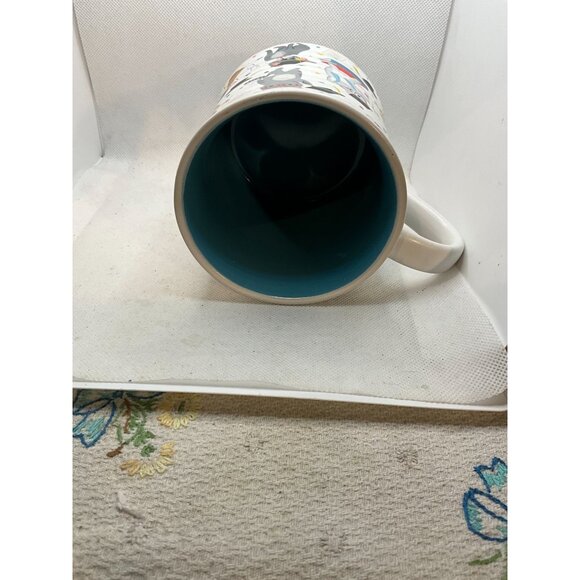 Graduation Cat-Themed Ceramic Mug By Clementine Paper Inc. 16 Oz Teal Interior & - Picture 3 of 6